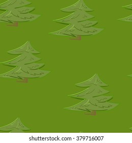 Abstract colorful tree forest seamless pattern background in cartoon style