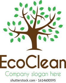 abstract colorful tree logo design template