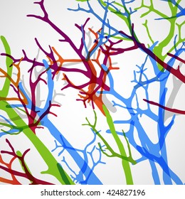 Abstract colorful tree. Vector background.