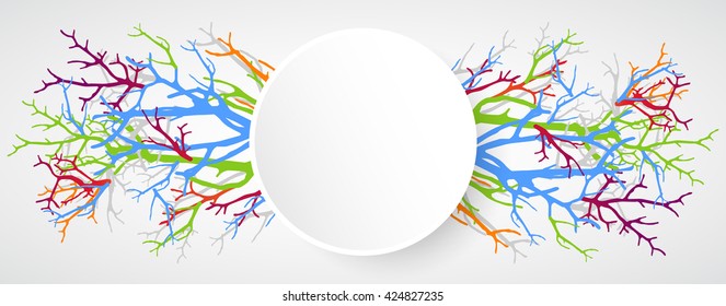 Abstract colorful tree. Vector background.