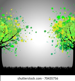 Abstract colorful tree. Vector background.