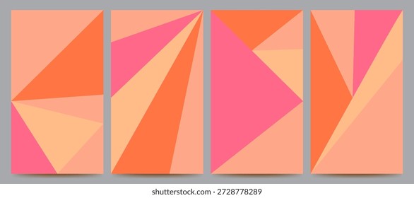 Conjunto de fondo de moda colorido abstracto Plantilla de diseño