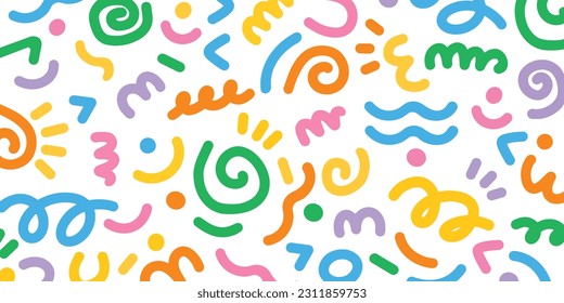 Abstract colorful trendy stroke pattern background