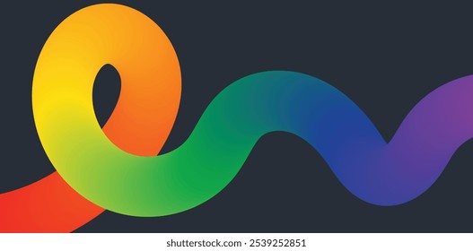 Abstract colorful trendy wavy gradient background 