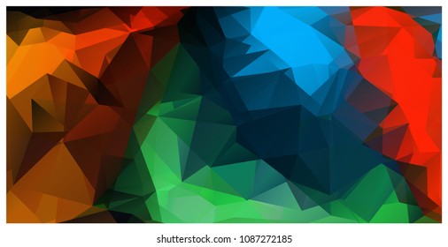 Abstract colorful triangle background for design