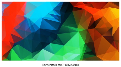 Abstract colorful triangle background for design