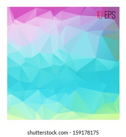 Abstract colorful triangle background for design