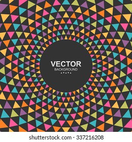 Abstract colorful triangle background. Global colors - easy to change.