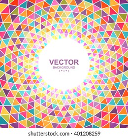 Abstract colorful triangle background with place for your content. Easy to change colors. Vector illustration for banner, poster, flyer, card, postcard, cover, brochure.