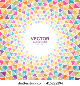 Abstract colorful triangle background with place for your content. Global colors - easy to change. Pattern design for banner, poster, flyer, card, postcard, cover, brochure.