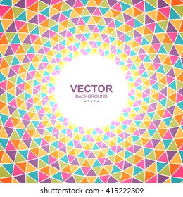 Abstract colorful triangle background with place for your content. Global colors - easy to change. Pattern design for banner, poster, flyer, card, postcard, cover, brochure.