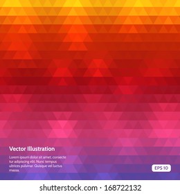 Abstract Colorful Triangle Background. Rainbow. Vector Illustration.