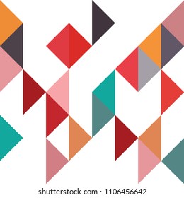 Abstract colorful triangle background. Colorful vector design. Geometric mosaic with squares on background in gray color, Vector illustration EPS 10.