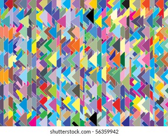 Abstract colorful triangle background. Vector.