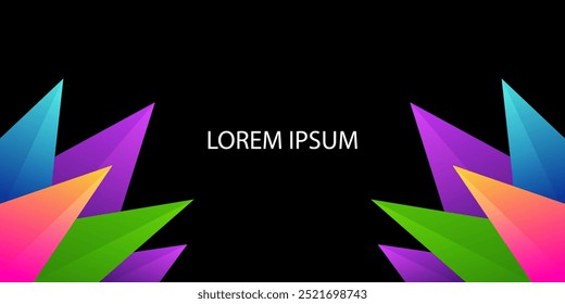 Fondo Abstractas de iluminación de geometría de mezcla de triángulos de colores, tecnología o fondos temáticos de negocios.
