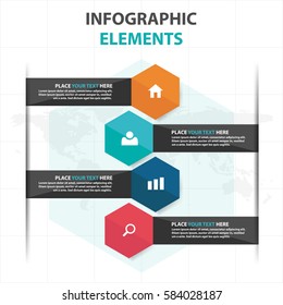 Abstract colorful triangle business Infographics elements, presentation template flat design vector illustration for web design marketing advertising