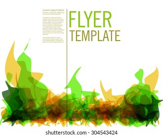 Abstract colorful triangle flyer template - Vector background design elements