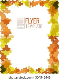 Abstract colorful triangle flyer template - Vector background design elements