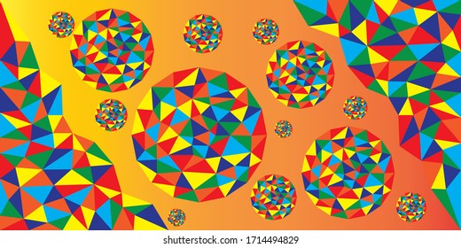 Abstract Colorful Triangle Geometrical Background, Vector Illustration