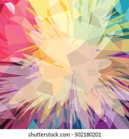 Abstract colorful triangle geometrical background vector illustration