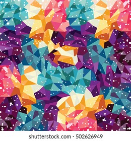 Abstract colorful triangle geometrical background vector illustration