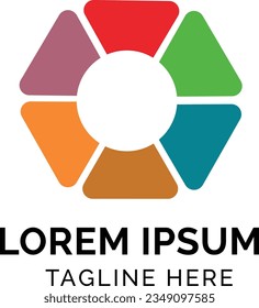 Abstract colorful triangle logo design. Logo illustration suitable for business purposes. Logo is a visual identity for an entity that has specific criteria such as shape, philosophy, and color