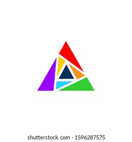 abstract colorful triangle logo vector