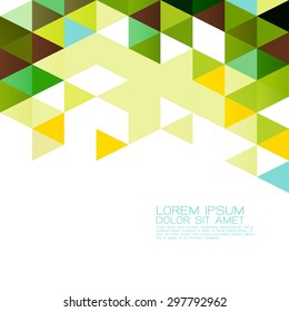 Abstract colorful triangle modern template for business or technology presentation, vector illustration