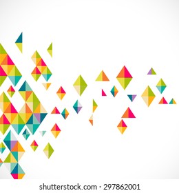 Abstract colorful triangle modern template for business or technology presentation, vector illustration