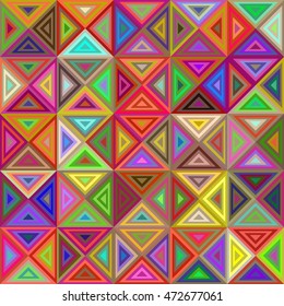 Abstract colorful triangle mosaic background design vector