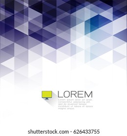 Abstract colorful triangle overlapping with white space for text. Modern background for business or technology presentation. vector illustration