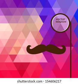 Abstract colorful triangle pattern background. Vector. 
