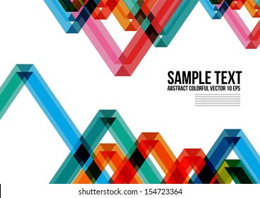 Abstract Colorful Triangle Pattern.  Background , Cover , Layout , Magazine, Brochure , Poster , Website , Name card , etc.