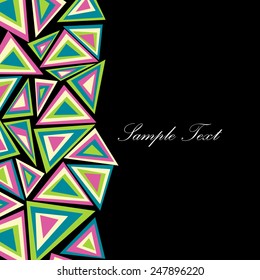 Abstract Colorful Triangle Pattern. Background , Cover , Layout , Magazine, Brochure , Poster , Website , Name card , etc.
