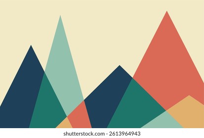 Abstract colorful triangle pattern geometric of mountain shape