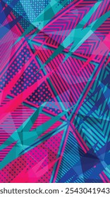 Abstract colorful triangle pattern wallpaper for sublimation jersey