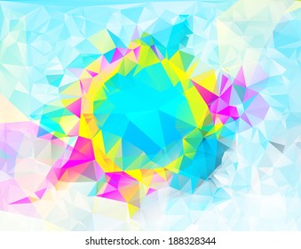 Abstract Colorful Triangle Polygonal vector background