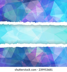 Abstract Colorful Triangle Polygonal vector torn paper