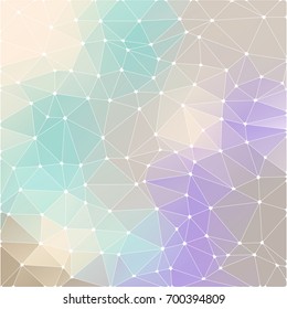 Abstract colorful triangle with rounded corners paper design vector background for web page banner, cover style, brochure template. Pastel colors