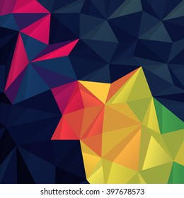 Abstract colorful triangles background