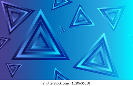 Abstract colorful triangles background with blue gradient color. Vector illustration EPS10.