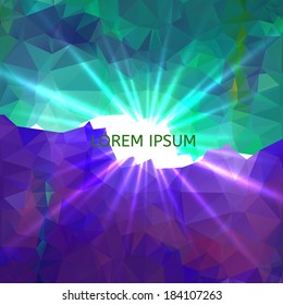 Abstract Colorful Triangles Background for Business Presentation. Vector