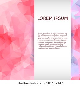 Abstract Colorful Triangles Background for Business Presentation. Vector