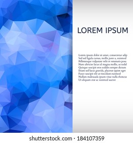 Abstract Colorful Triangles Background for Business Presentation. Vector