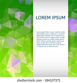 Abstract Colorful Triangles Background for Business Presentation. Vector