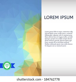 Abstract Colorful Triangles Background for Business Presentation. Vector illustration