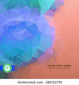 Abstract Colorful Triangles Background for Business Presentation. Vector illustration
