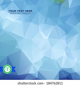 Abstract Colorful Triangles Background for Business Presentation. Vector illustration