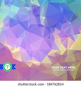 Abstract Colorful Triangles Background for Business Presentation. Vector illustration