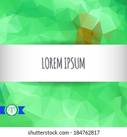 Abstract Colorful Triangles Background for Business Presentation. Vector illustration